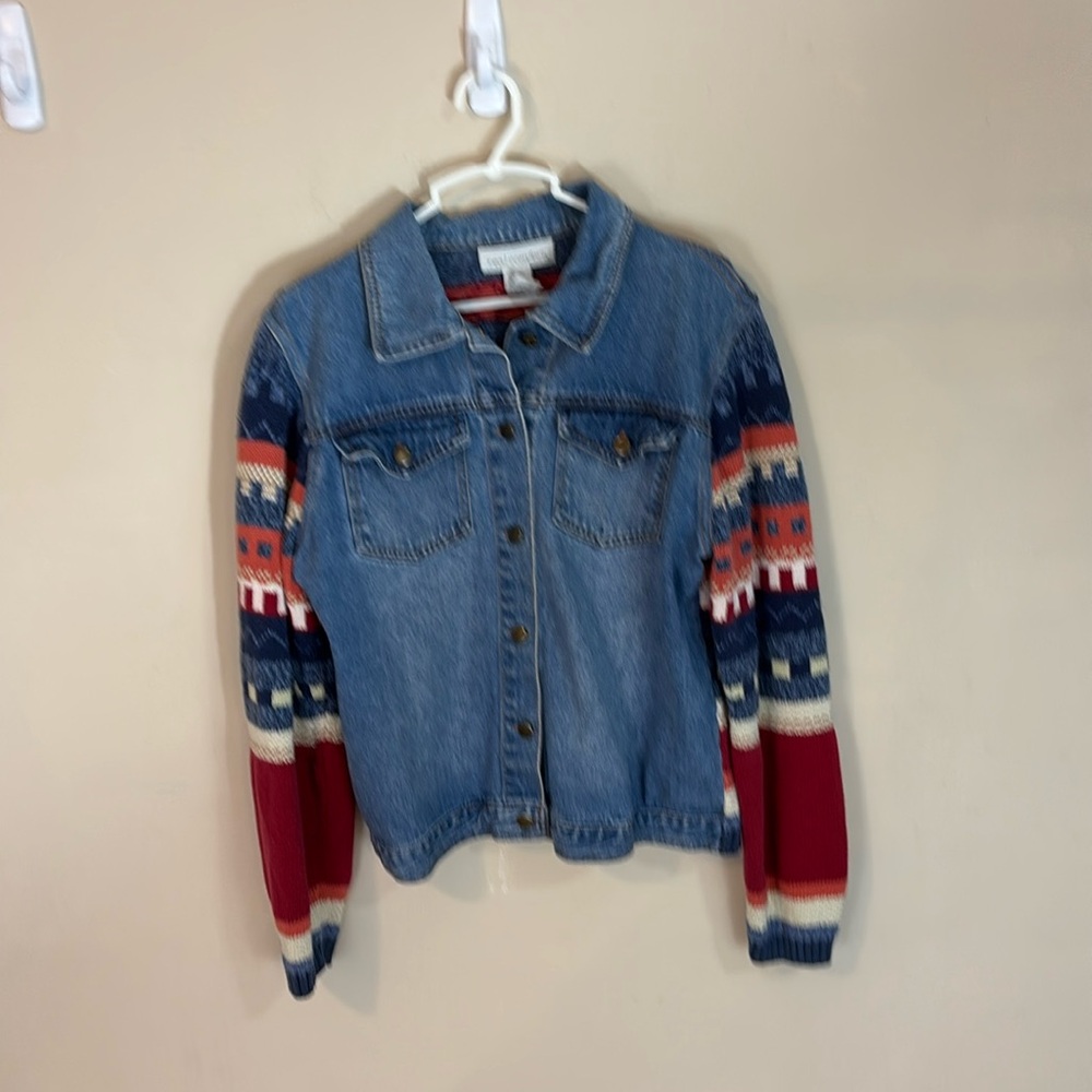 Vintage Real Comfort Southwestern Jean Jacket Size Medium